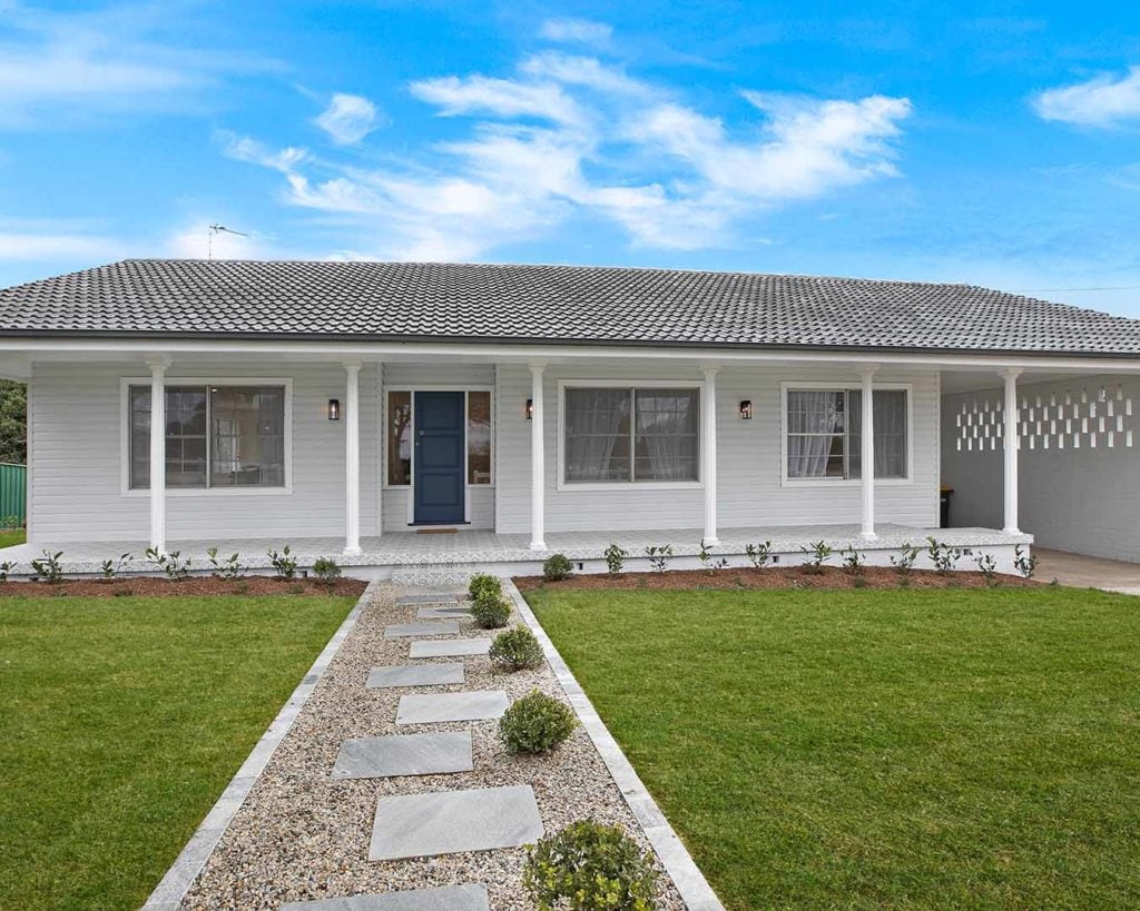 steppers, paving, turf, landscaping garden makeover